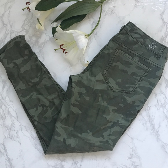 Flipside Denim - Camo & green reversible skinny jeans 13